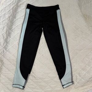 MARIKA Light Blue and Black Athletic Leggings Girls Size L 6X